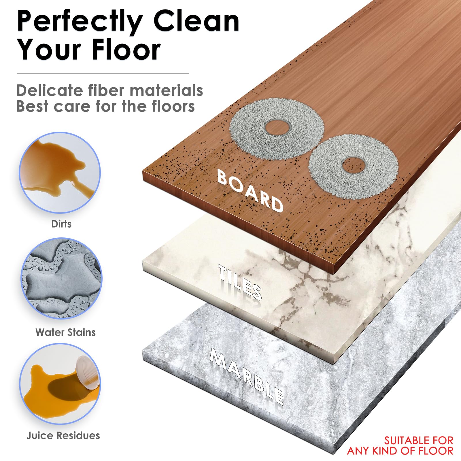 (10 Pack) X50 Ultra Replacement Mop Pads for Dreame X50 Ultra/Master, X30/ X40 Ultra, L10s Ultra, L10s Pro Gen 2/ Pro Ultra/Plus, L40s/ L50 Pro Ultra, L40 Ultra Robot Vacuum, Washable Mop Pad Cloths