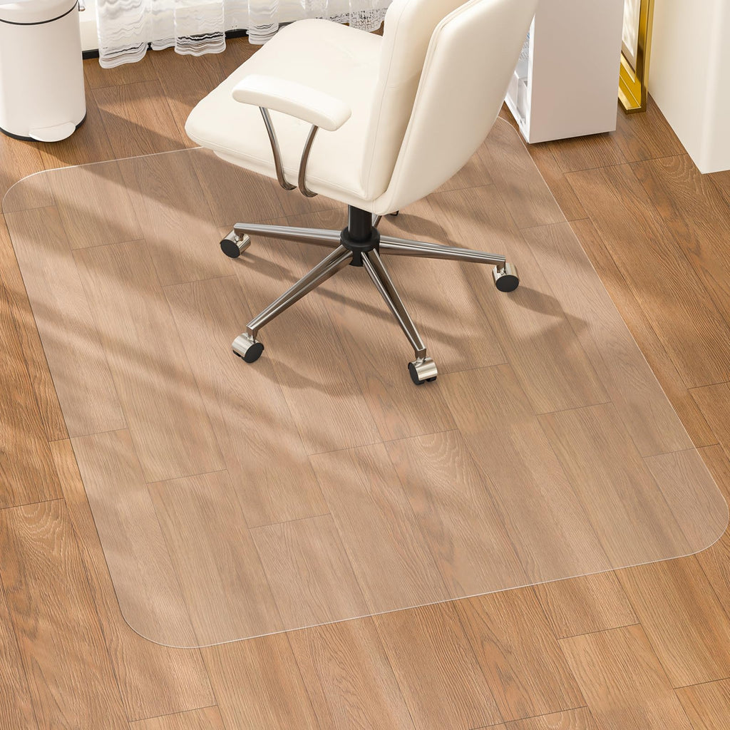 MESHDO Office Chair Mat for Hardwood Floor, 36" X 48 Desk Chair Mat for Hard Floors, PVC Clear Floor Protector Rug Mat for Home and Office, Can't be Used on Carpet