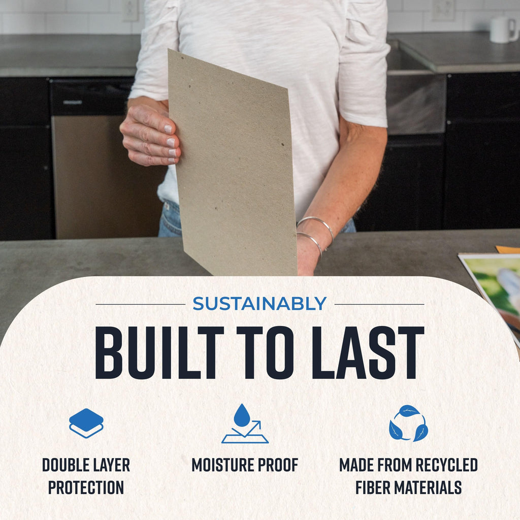 Bryco Goods 8.5" x 11" Chipboard Sheets (Pack of 100) 22 Point Chipboard - Made With 100% Recycled Material - Ideal For Framing Photos, Crafts, DIY - Thick And Durable, Keep Documents Safe In Shipping