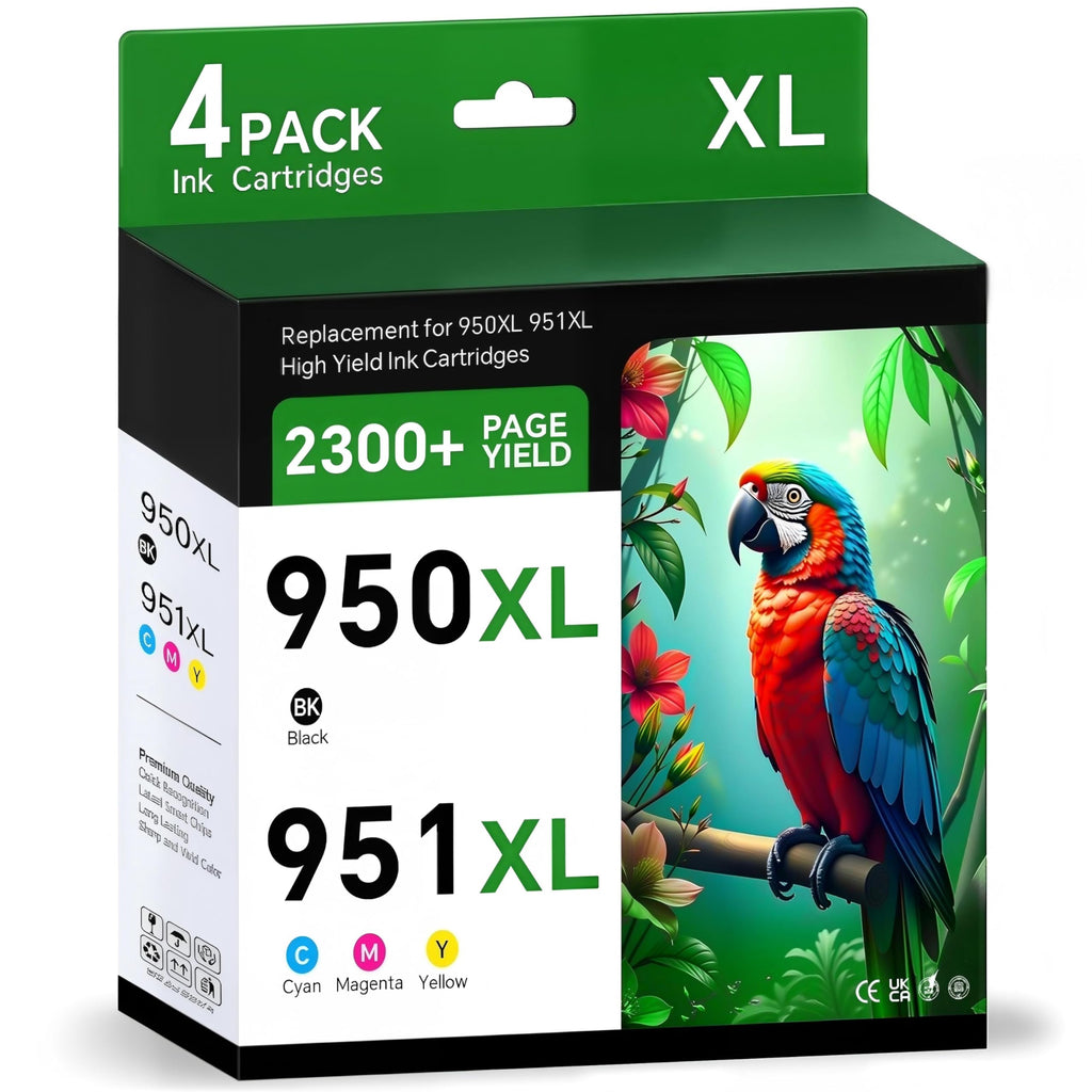 950XL 951XL Printer Ink Cartridges for HP Printers 8600 8100 8625 251dw 271DW 276DW Series, 951 XL 950 XL High Pages Yield 4-Pack (Black| Cyan| Magenta| Yellow)