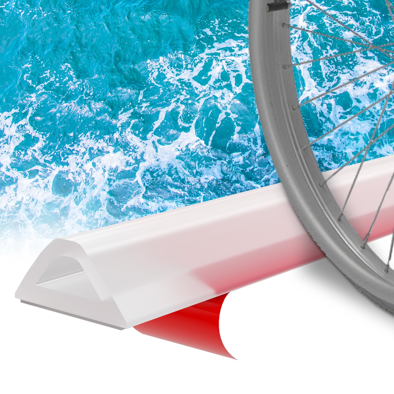 Shower Threshold Water Dam Barrier, 98 Inch Self-Adhesive Shower Water Dam for Bathroom Floor Dry and Wet Separation, Installs in Minutes Fits Kitchen Sink, Bathroom Floor, Shower Tray Applications