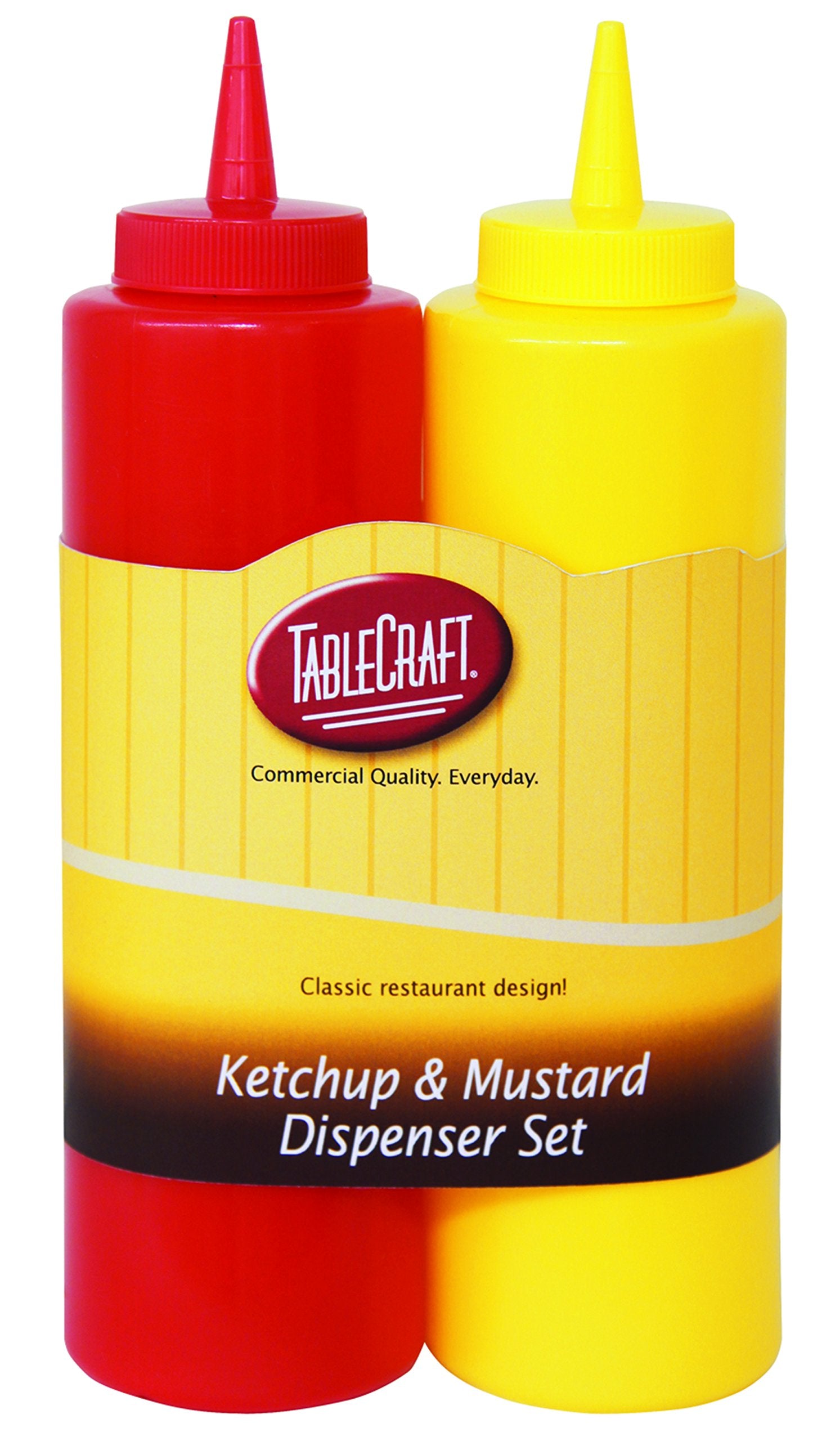 TableCraft Products Nostalgia 2-Piece Ketchup and Mustard Dispenser Set, 12-Ounce