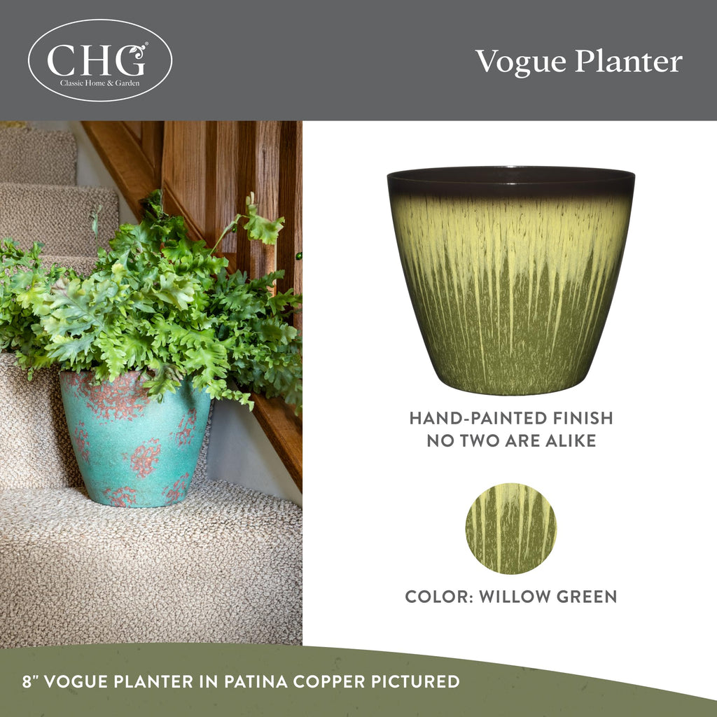 Vogue 8" Planter - Willow Green