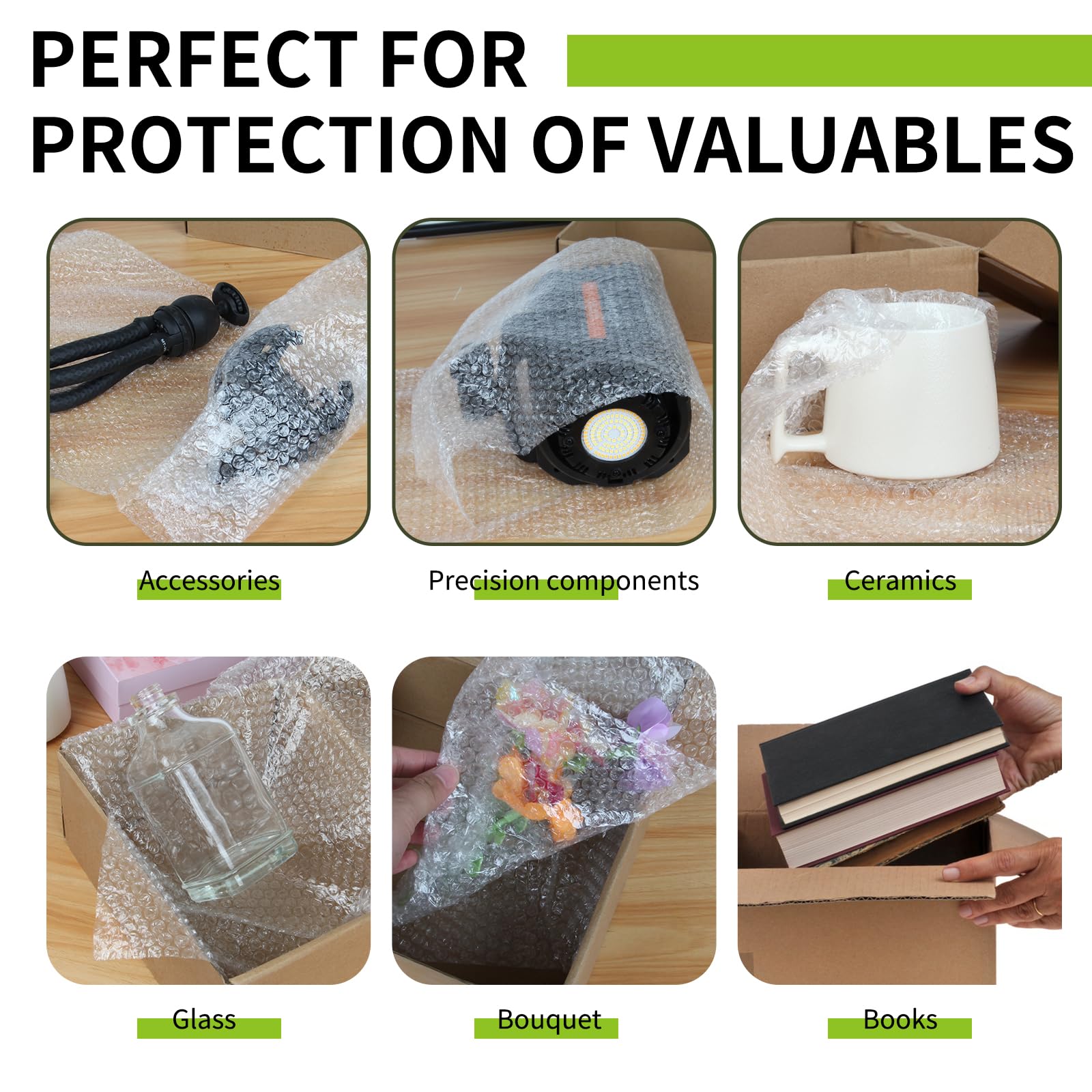High-PQ Lightweight Bubble Cushioning Wrap Roll, Nylon Bubble Cushioning Rolls, Fragile Packing Supplies for Shipping, Mailing and Moving Packing Supplies(1 Roll 16"X394'')