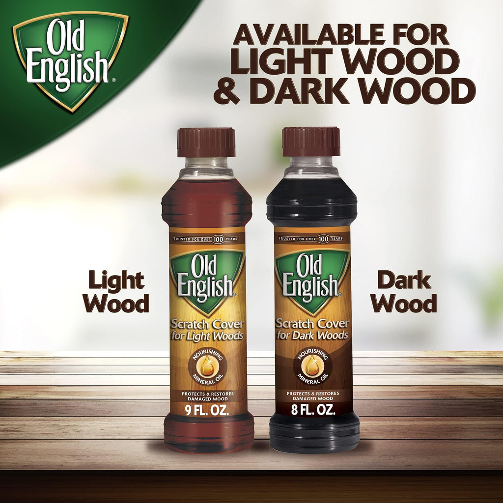 Old English Scratch Cover for Dark Woods, 8 fl oz Bottle, Wood Polish
