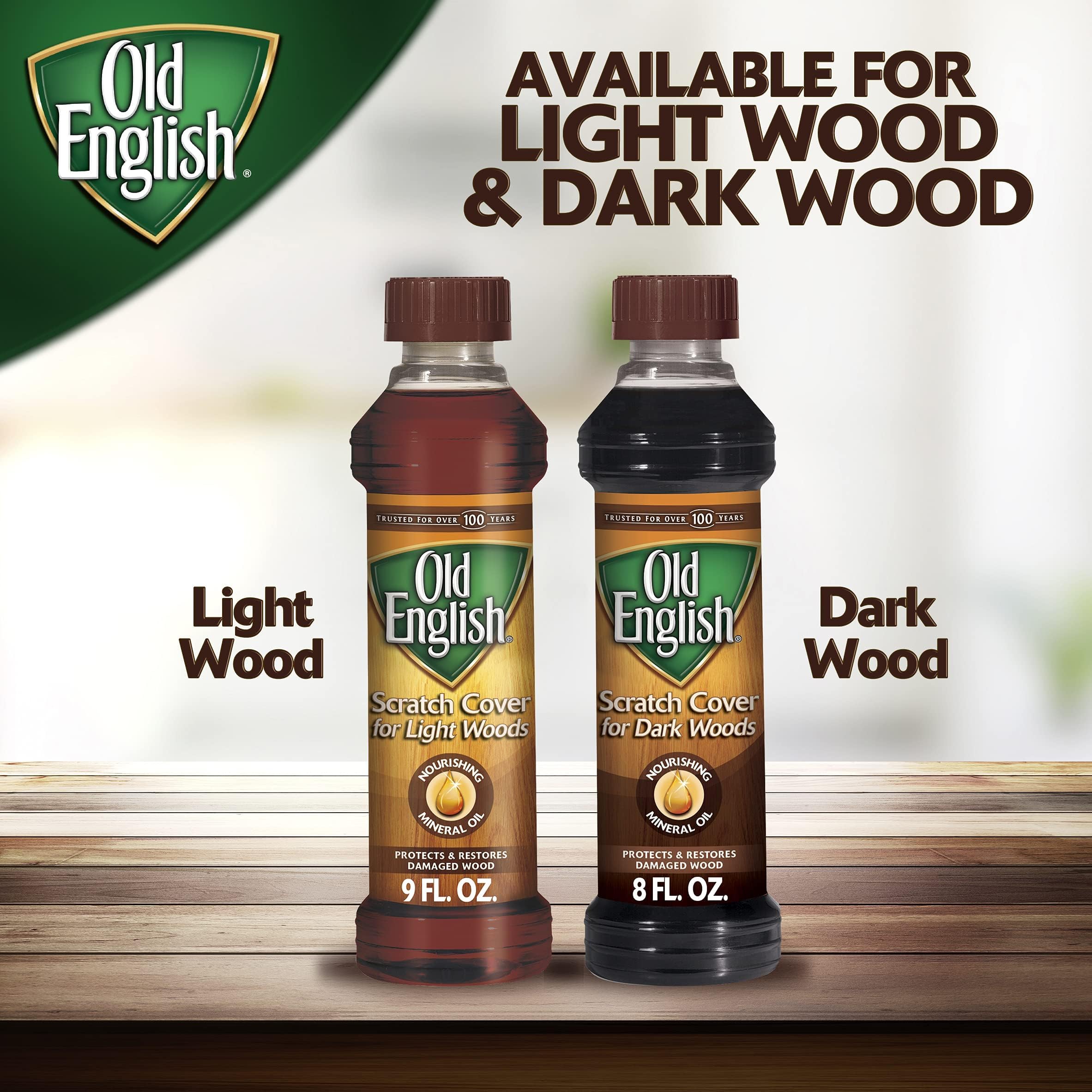 Old English Scratch Cover for Dark Woods, 8 fl oz Bottle, Wood Polish