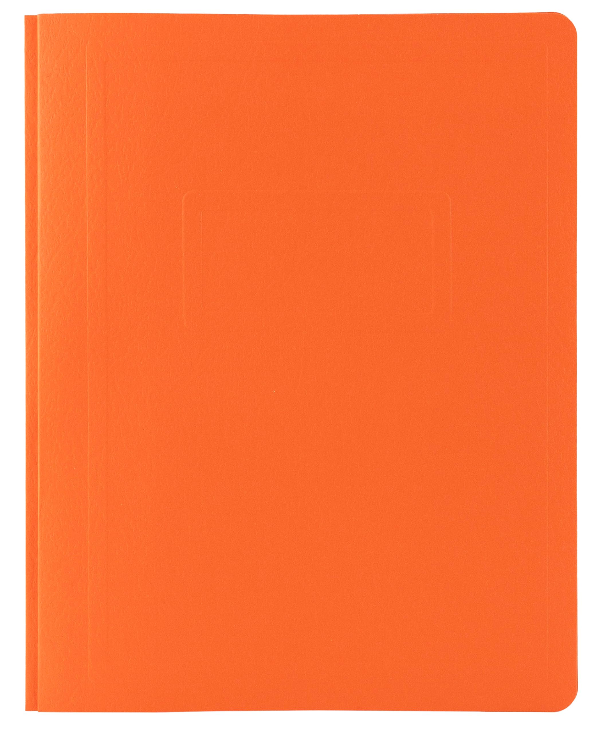 Hilroy 3-Prong Report Cover, 8-1/2” x 11”, Orange, 25 Per Pack (06203)