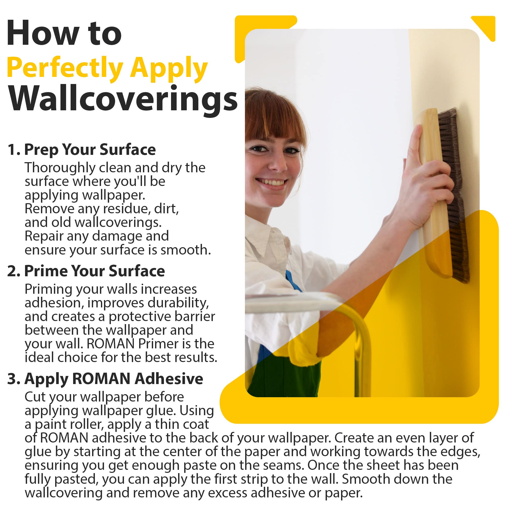 Roman Products 012401 PRO-880 Wallpaper Adhesive & Paste for Any Wallcovering - Ultra Clear, 1 Gallon, White (32 Ounce, 80 Sq. Ft.)