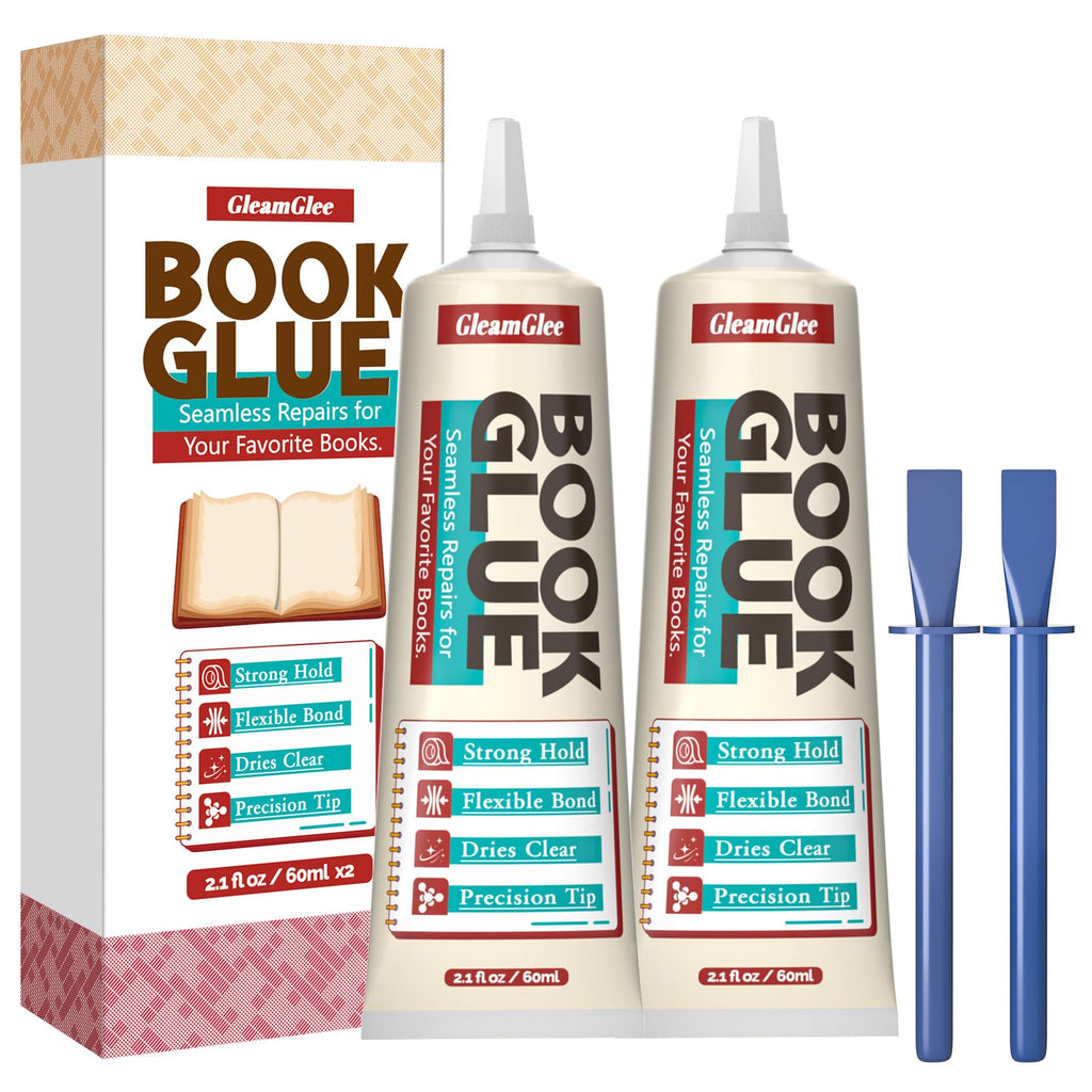 Book Glue, 120ml Permanent Bookbinding Repair Glue, Acid-Free, Dries Clear, Flexible - Ideal for Repairing Bookbinding, Framing, Collage, Paper Art and Crafts
