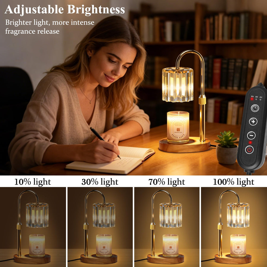 Lukasa Candle Warmer Lamp with Timer and Dimmer, Adjustable Height Candle Warmer for Candle, Birthday Gifts for Women Men, Mother's Day Gifts for Mom, Christmas Decor Home Room Decor, Christmas Gifts