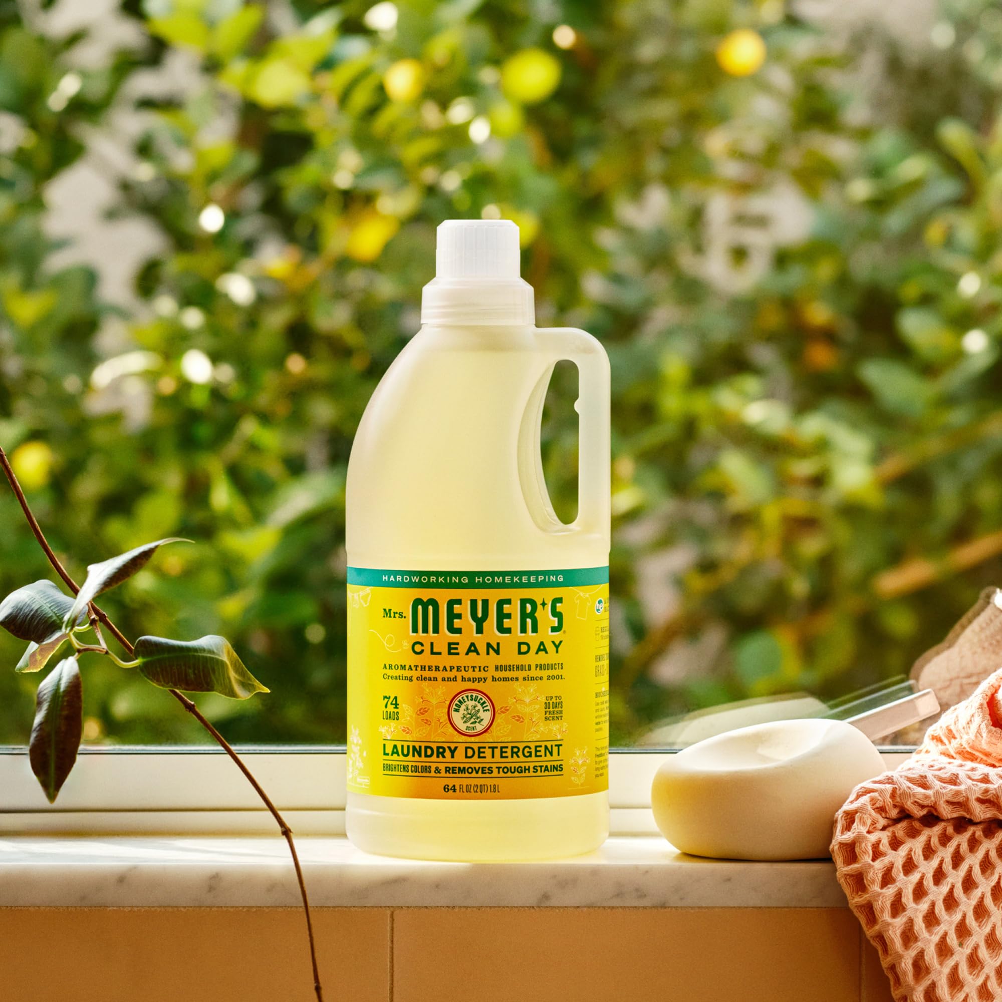 MRS MEYERS 64 Load Laundry Detergent, Honeysuckle, 64.0 Fluid Ounce