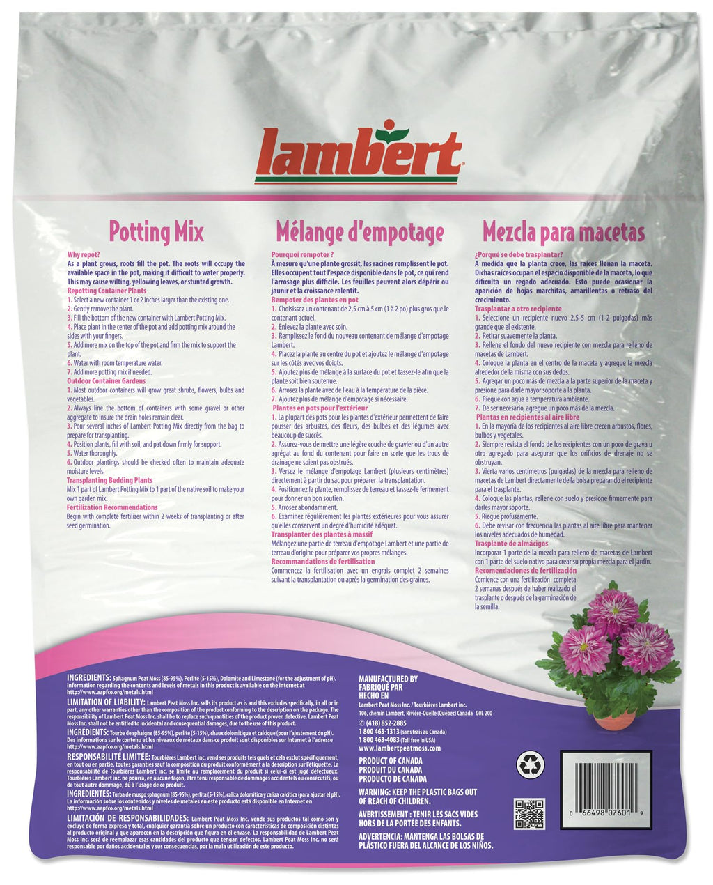 Lambert All Purpose Potting Mix - for Better Blooming - for Indoor and Outdoor Plants, Home Gardening, Container Plants, Flowers, Vegetables, Shrubs, Annuals and Perennials - 8.8L