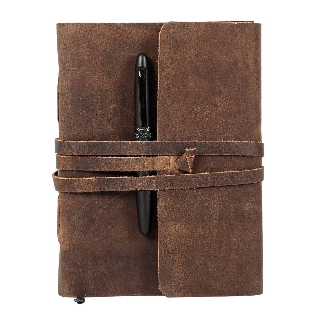 Leather Journal Lined Paper with luxury pen Handmade Leather Journal/Writing Notebook Diary/Bound Daily Notepad for Men & Women Medium, Writing pad Gift for Artist, Sketch