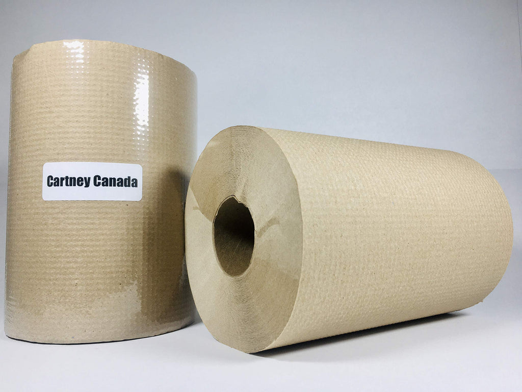 Cartney Canada Natural Kraft Home Office Restaurant Paper Towel Roll 20cm (400 feet, 1 ply)