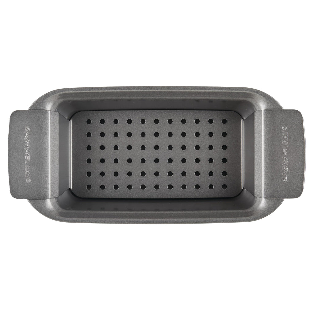 Rachael Ray 47364 Meatloaf Pan, 9" x 5", Gray