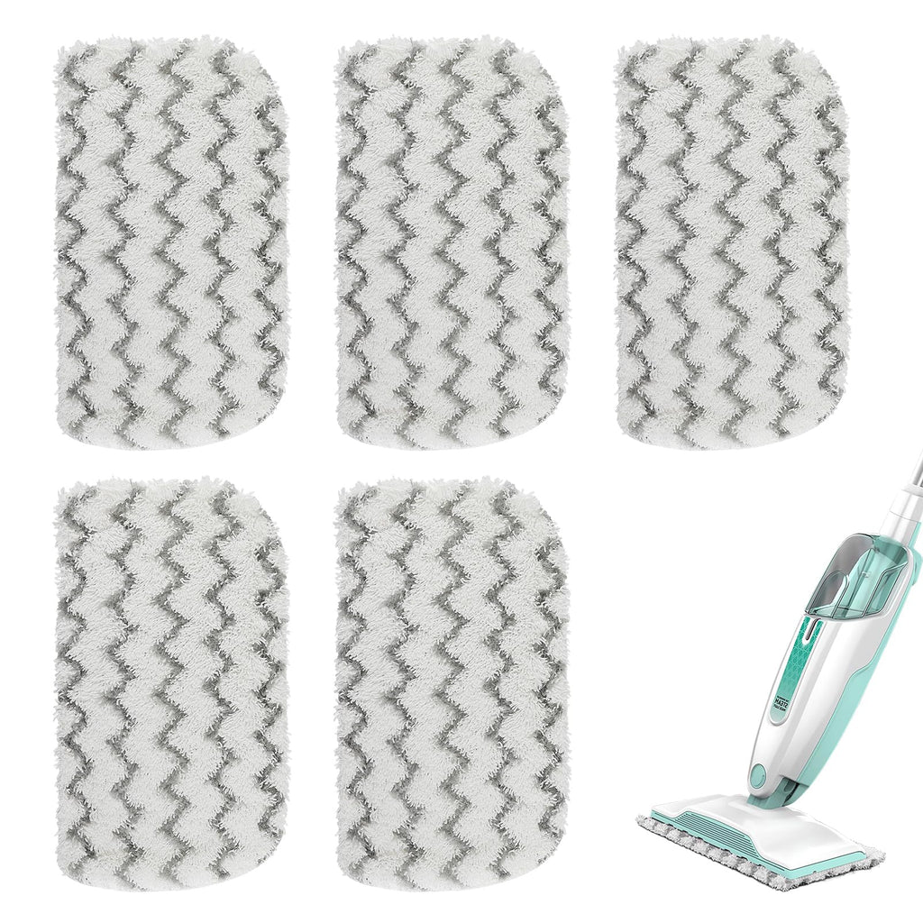 5 Packs Steam Mop Pads for Shark Steam Mop S1000 S1000A S1000C S1000WM S1001C Steamer Pads Dirt Grip Absorbing Refill,Microfiber Mop Pad for Beldray BEL01097 Steam Cleaner Cloths