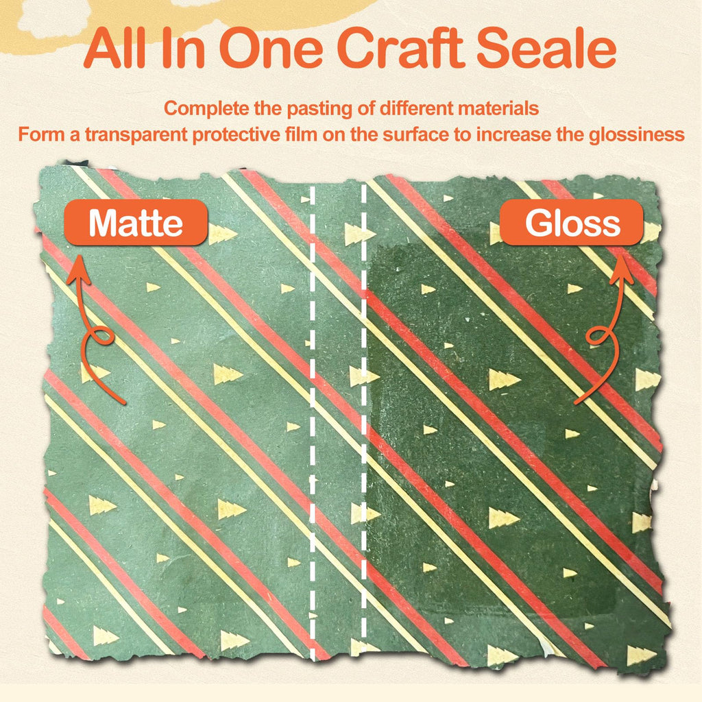 1DFAUL Crafts Sealer Gloss Finish, 200ml All Purpose Craft Glue, Varnish, and Finish, All in One Craft Glue for Wood, Paper, Acrylic Paints, Ceramics, Fabrics, Clay (Gloss)
