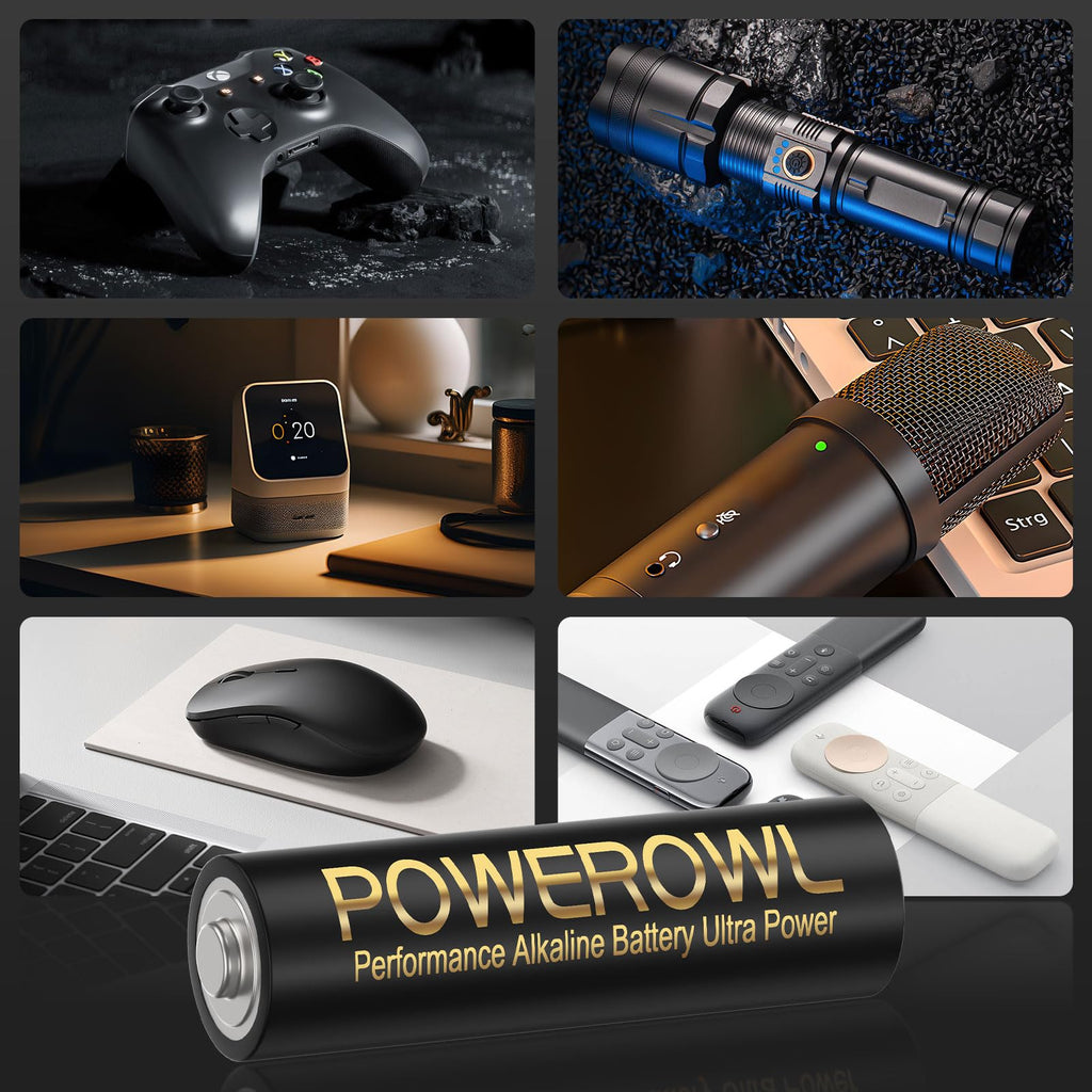 POWEROWL High-Capacity Alkaline AAA Batteries 48 Pack, 1.5v Long Lasting Triple A Battery, 10-Year Shelf Life