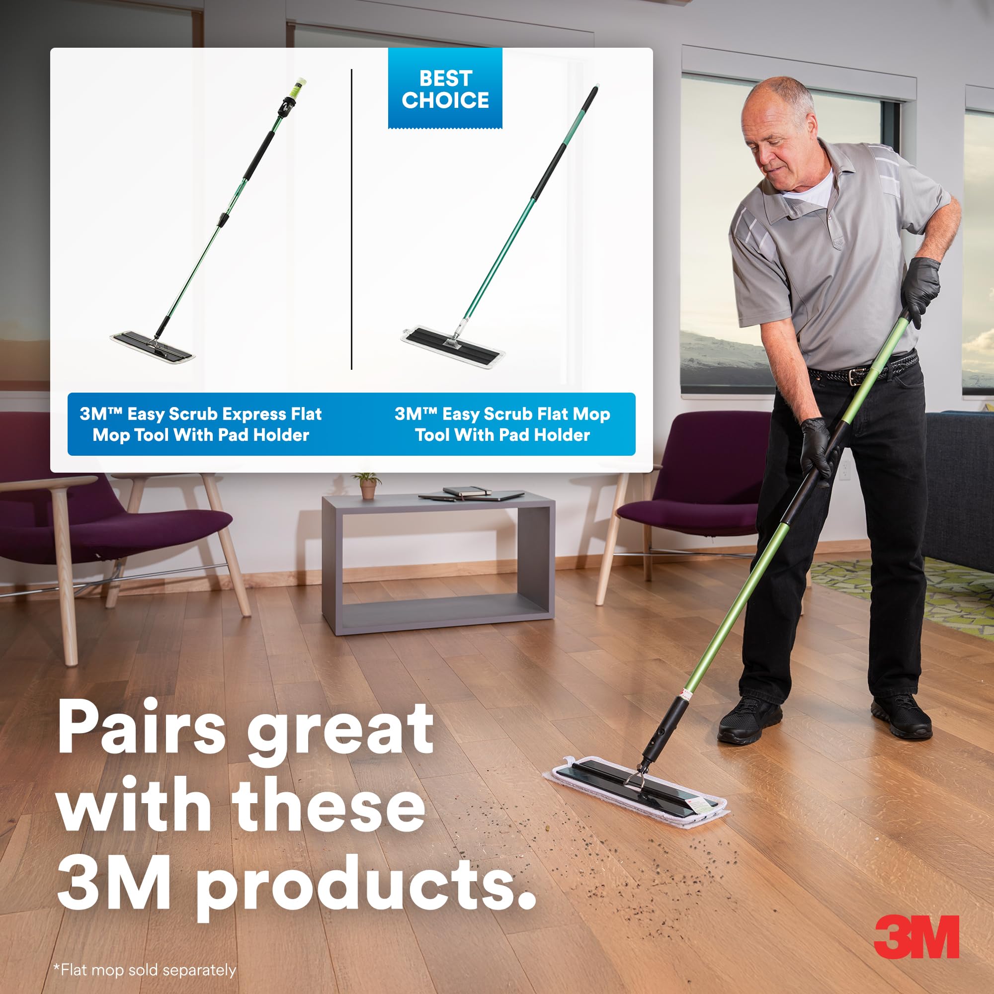 3M Easy Trap Sweep and Dust Sheets, 1 Roll of 60 8" x 6" Sheets, Disposable Easy Sweep Floor Duster, Picks Up 8X More Dirt, Dust, Sand, Hair, Works on Dry or Wet Surfaces, Hardwood Floors, 59152W