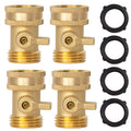 Xiny Tool Brass Garden Hose Shut Off Valve, Heavy Duty 3/4 Inch Solid Brass Garden Hose Shut Off Valve with 4 Extra Rubber Washers (4)