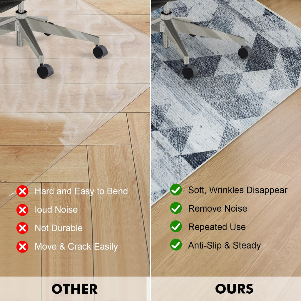 Office Chair Mat 35"x47", Chair Mat for Hardwood Floor, Non-Slip Computer Chair Mats, Mats for Under Desk Chairs, Desk Chair Mats Floors Protector for Office Home, Floor Mat for Offices Chair