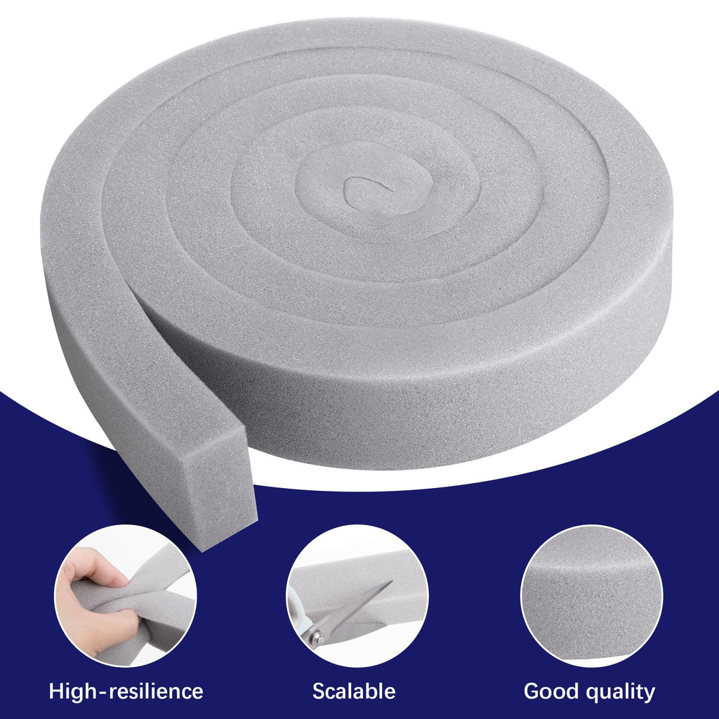Tlswshsy 2Pcs Air Conditioner Foam Tape-2'' x 1'' x 6.5 Ft Foam Air Conditioner Weatherseal Tape- Non-Adhesive Foam Seal Strip with Glue Point for Air Conditioner Door Window Seal (Grey-2PCS)