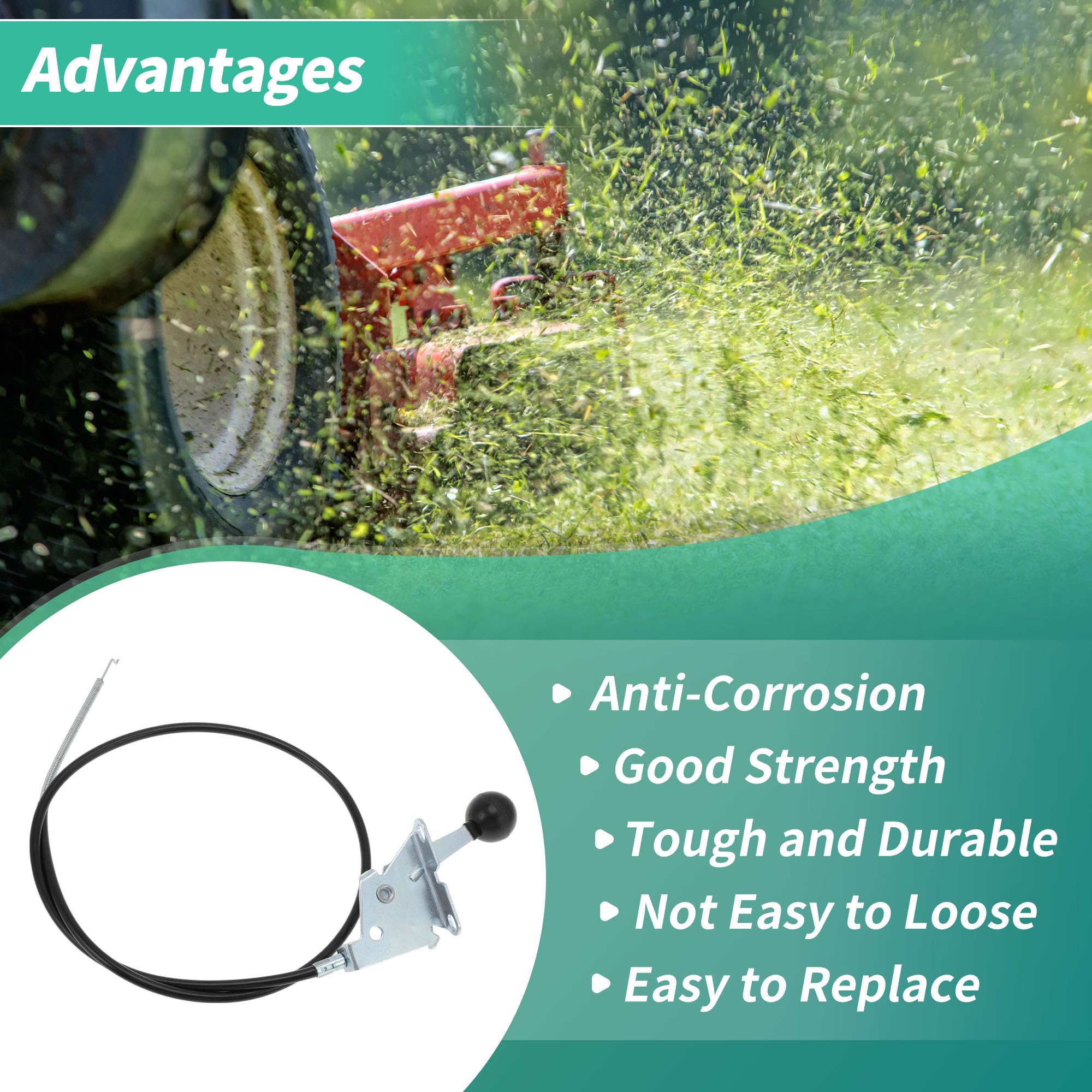 PARSLUCK No.946-04829A Throttle Cable for Craftsman for Cub Cadet for Troy Bilt for Yard Machines for MTD Mowers Replace 746-04829A Lawn Mower Throttle Cable