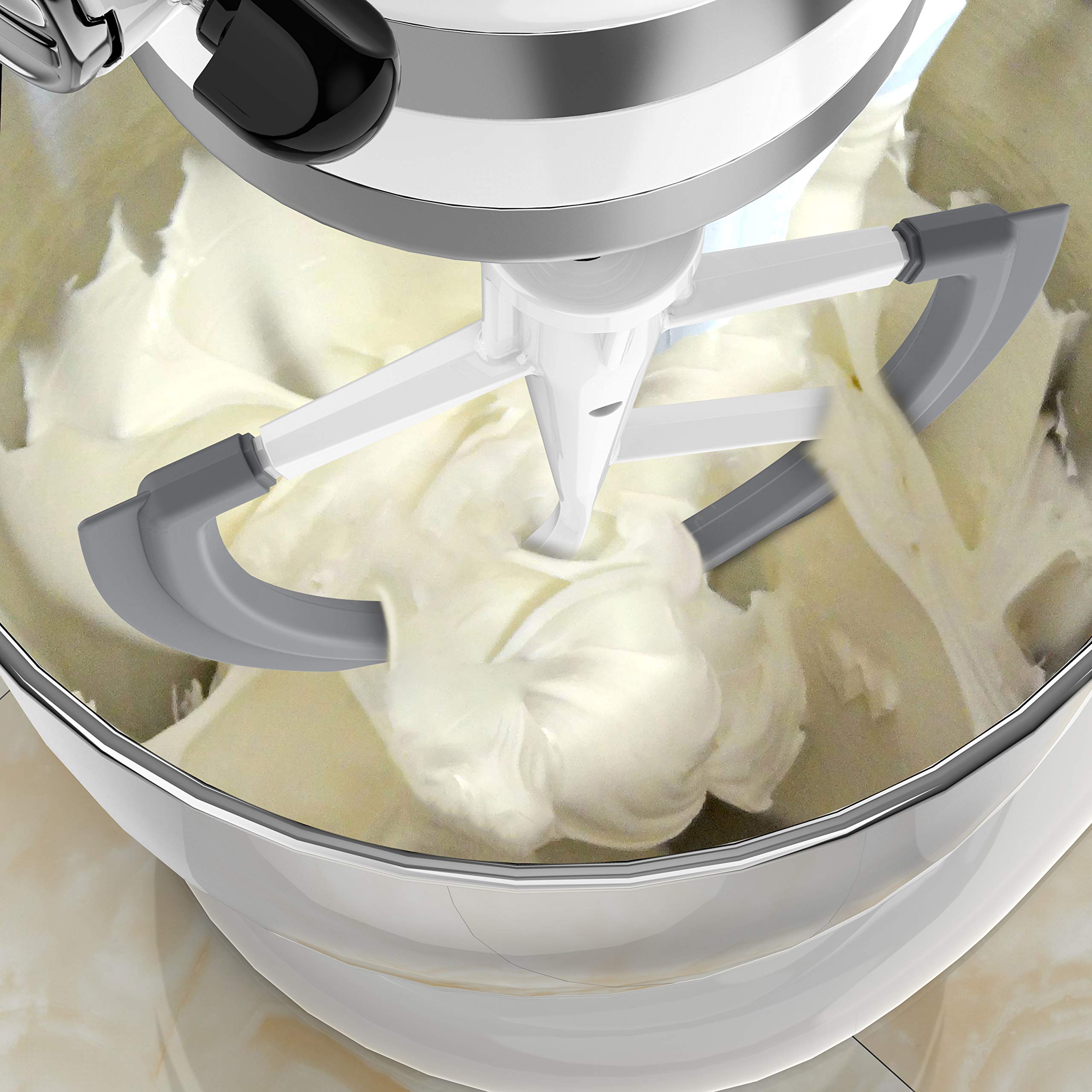 Flex Edge Beater for KitchenAid Mixer 6 Quart Bowl-Lift Stand Mixer, Beater with Silicone Edge, Perfect 6 QT Bowl-Lift Stand Mixer Attachment