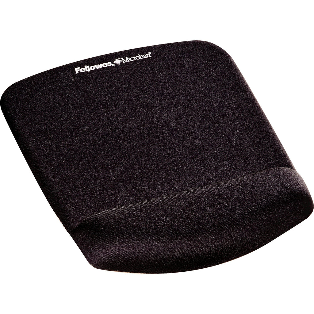 FELLOWES PlushTouch Mouse Pad Wrist Rest with FoamFusion, Black