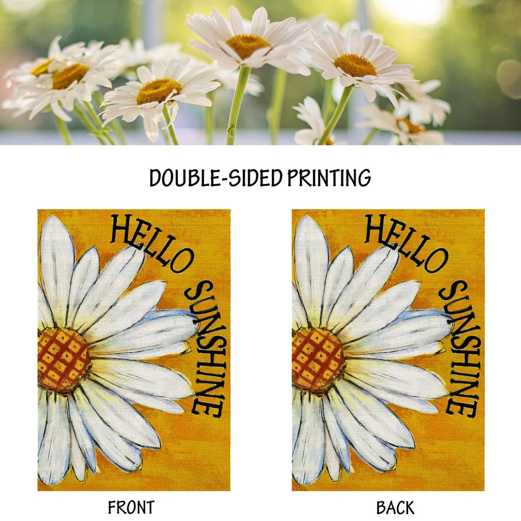 Spring Summer Flag 28 x 40 Double Sided, Large Outdoor Flag for Garden Yard and House, Floral Decorative flag for Outside