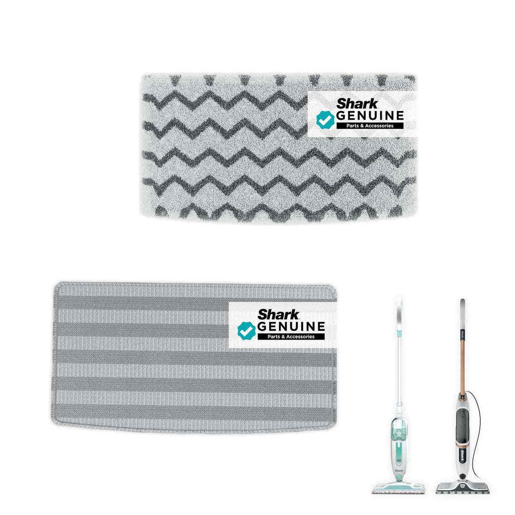 Shark Genuine Steam Mop Replacement Pads 2 Pack – Includes 1 Dirt Grip and 1 Scrub Pad, Machine Washable, Designed for Sealed Hard Floors, Compatible with Shark S1000 and S2000 Series ONLY,1153FCS2000