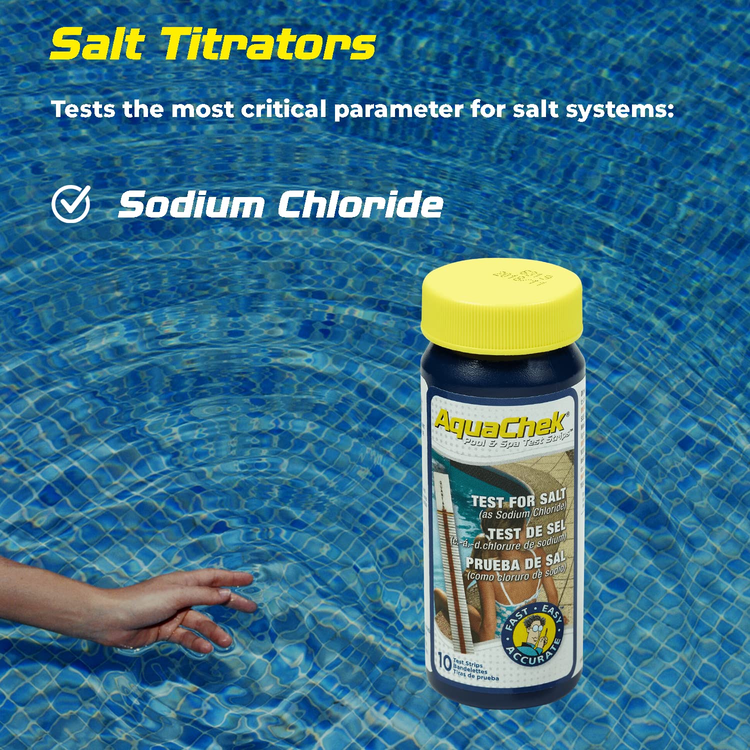 AquaChek 561140A White Salt Titrators Test Strip for Swimming Pools