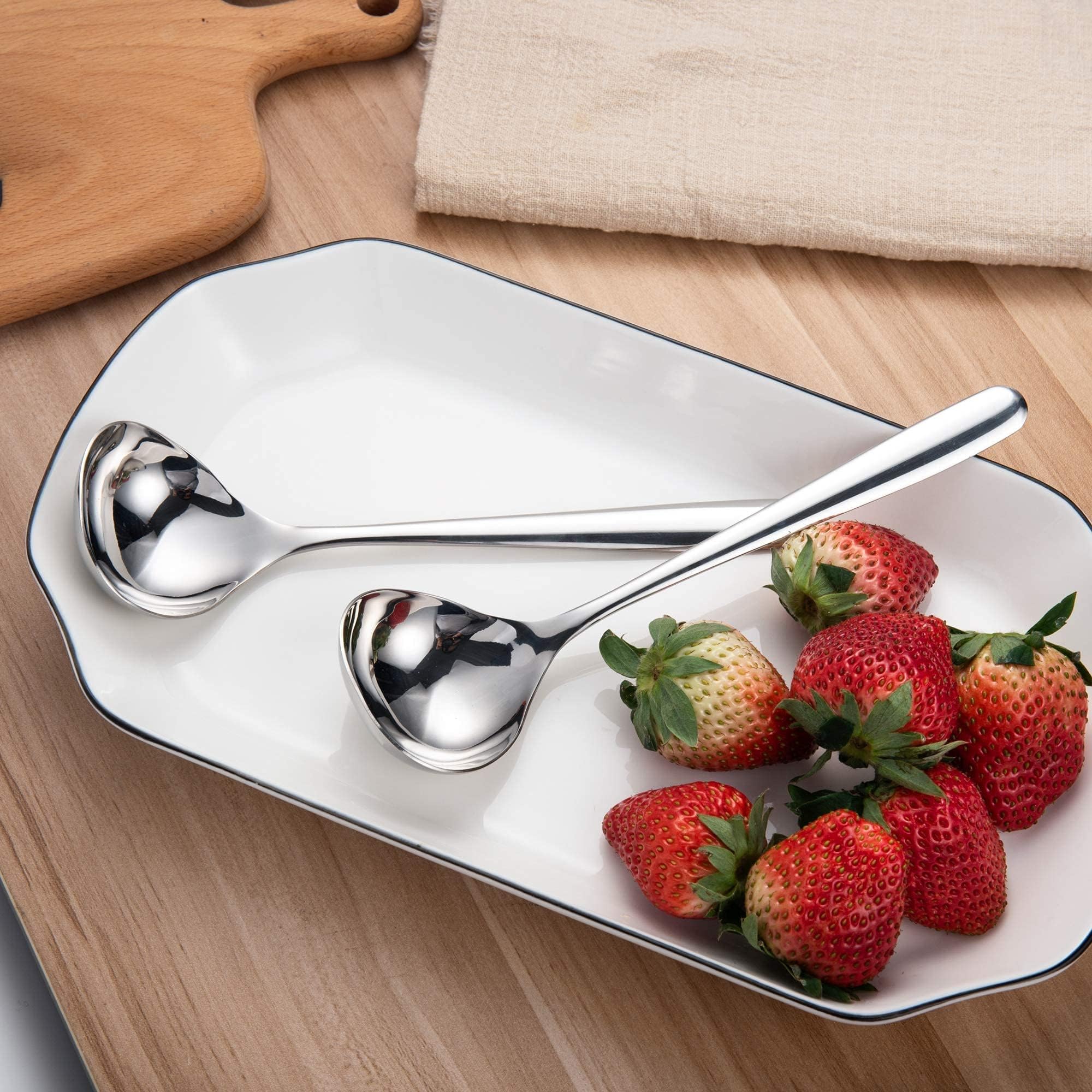 IMEEA Small Ladle SUS304 Stainless Steel Serving Ladle 8-Inch, Set of 4