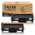 HaloFox Compatible Toner Cartridge Replacement for Brother TN760 TN-760 TN730 for Brother HL-L2350DW HL-L2395DW HL-L2390DW HL-L2370DW HL-L2379DW MFC-L2750DW MFC-L2710DW DCP-L2550DW Printer (2 Black)