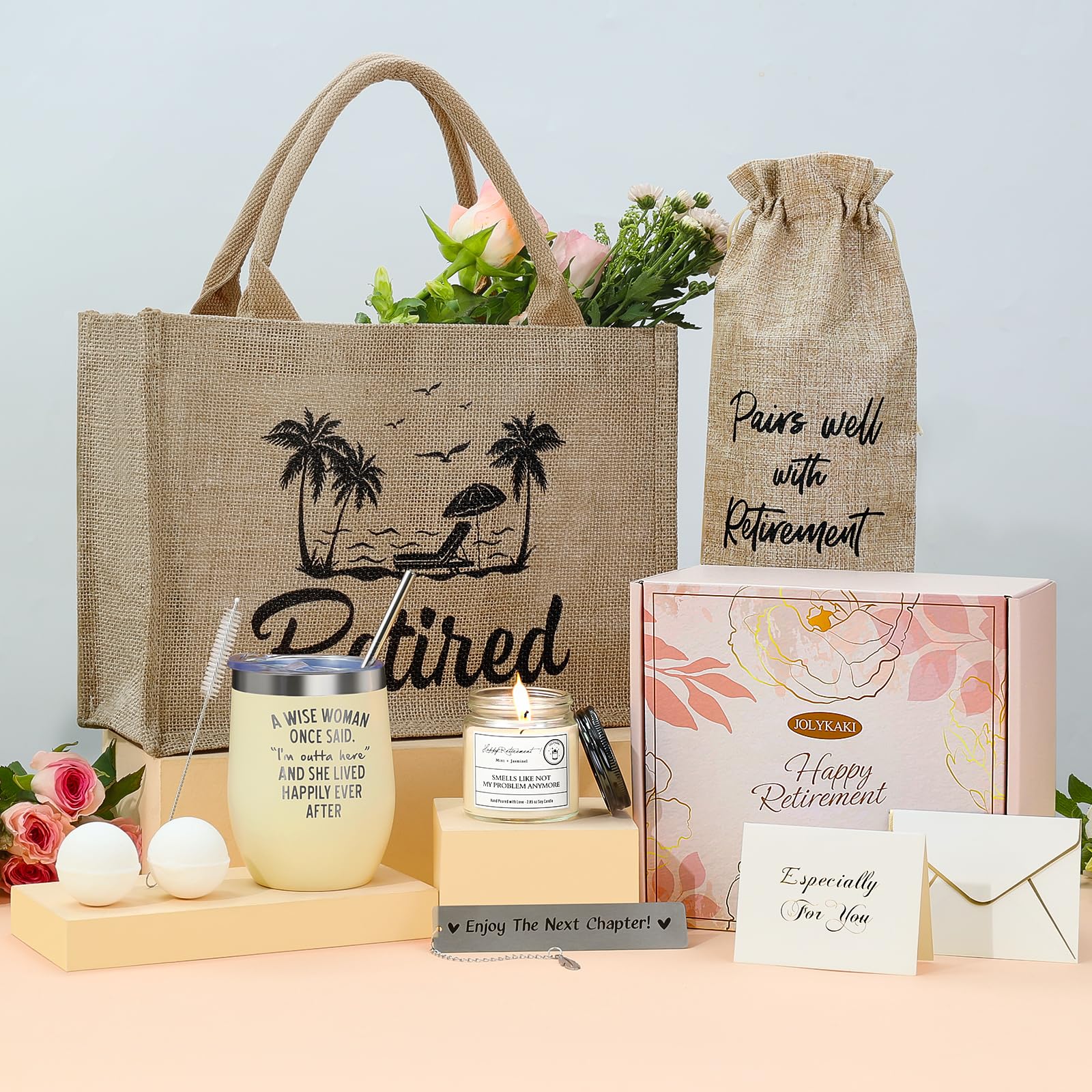 Retirement Gift for Woman 2024, Happy Cool Retirement Gifts for Women, Grandma, Coworker, Teacher, Retirees, Mom Best Retirement Gifts Ideas, Funny Retired Gifts Basket