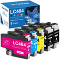 LC404 Ink Cartridges 5 Pack Replacement for Brother Ink Cartridges LC404 Compatible for Brother Printer MFC-J1205W J1215W, Ink LC 404 (2 Black/1 Cyan/1 Magenta/1 Yellow)