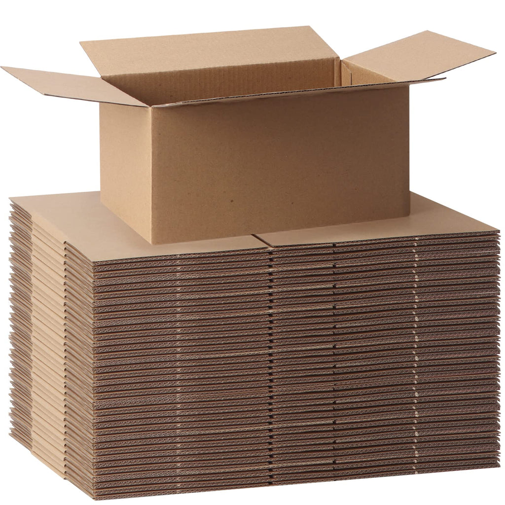 CRUGLA 40 Packs 8x6x4 Shipping Box Kraft Cardboard Corrugated Boxes Mailers Bulk for Packaging