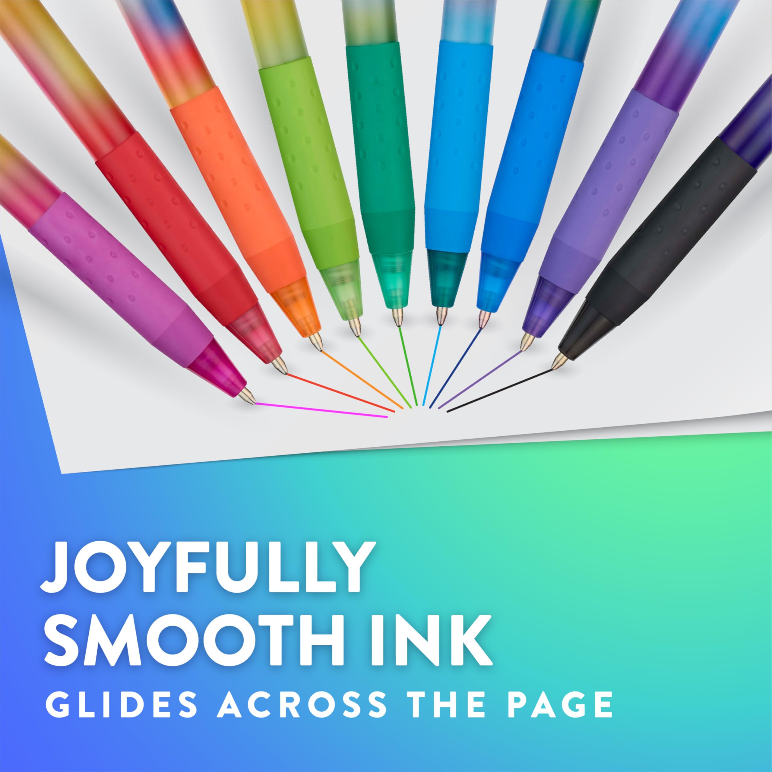 Paper Mate InkJoy 300RT Ballpoint Pens, Colourful Pens with Fashion Wraps, Retractable, Medium Point, Assorted Colours, 24 Count