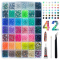42 Colors Resin Jelly Rhinestones for Bedazzling Kit, 32000 Pcs 3mm Flatback Gems with 3 x B7000 Glue, Tweezers & Pickup Pen, DIY Craft Supplies for Clothing Shoes Nails Tumblers Phone Cases Diamond Art