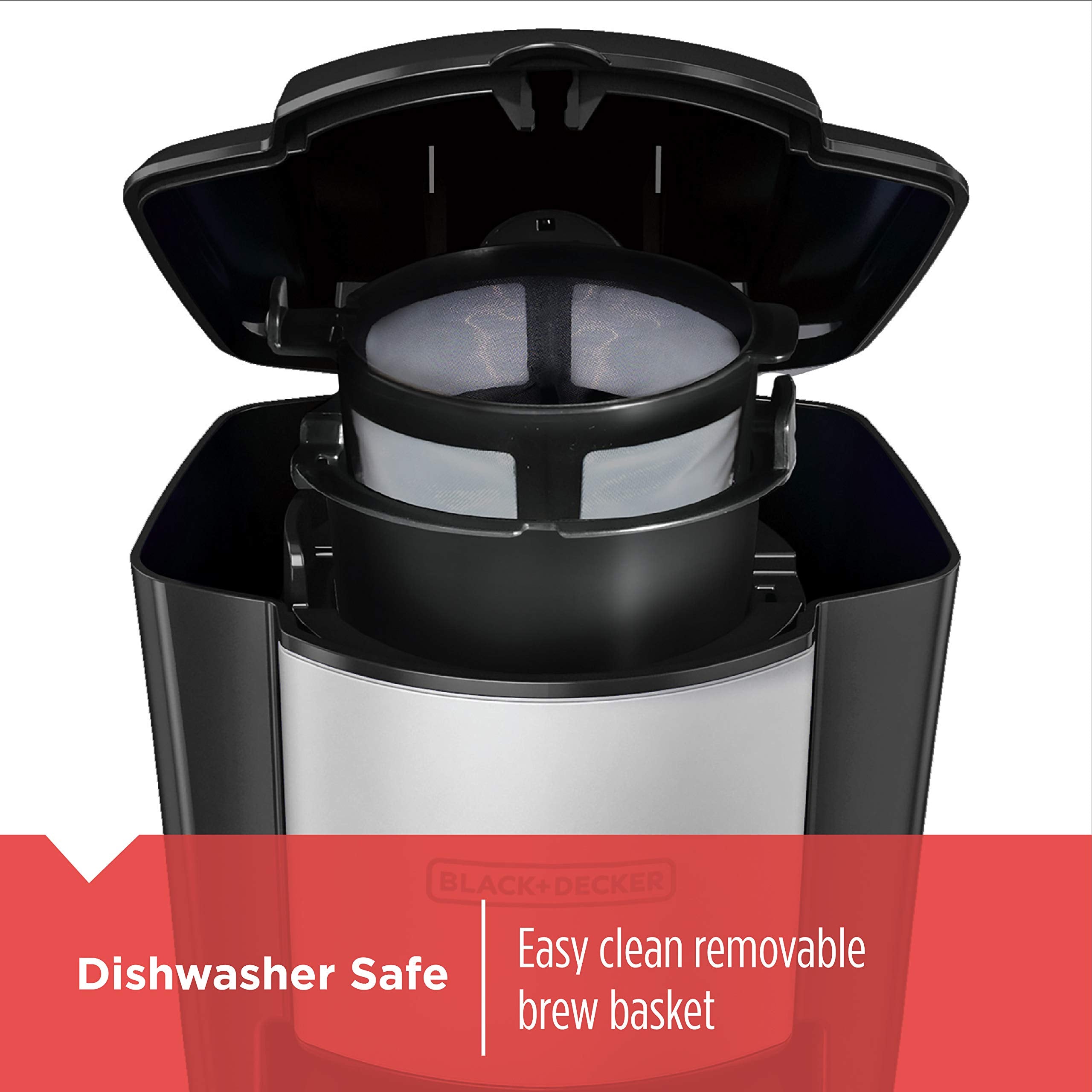BLACK+DECKER CM618C Single Serve Coffee Maker, Black