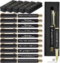 10 Sets Inspirational Thank You Gifts Employee Appreciation Ballpoint Pens with Gift Boxes Motivational Quote Pen Bulk Gifts for Teacher Staff Coworkers Student School Graduation(Black)