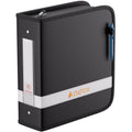 ENGPOW 3 Ring Binder,Fireproof 3 Inch D Ring Binder with Zipper,Holds 750 Sheets,Non-Stick,PVC-Free,Compatible with Clear Sheet Protectors,Portable School Office Home Safe Storage for Paper,Black
