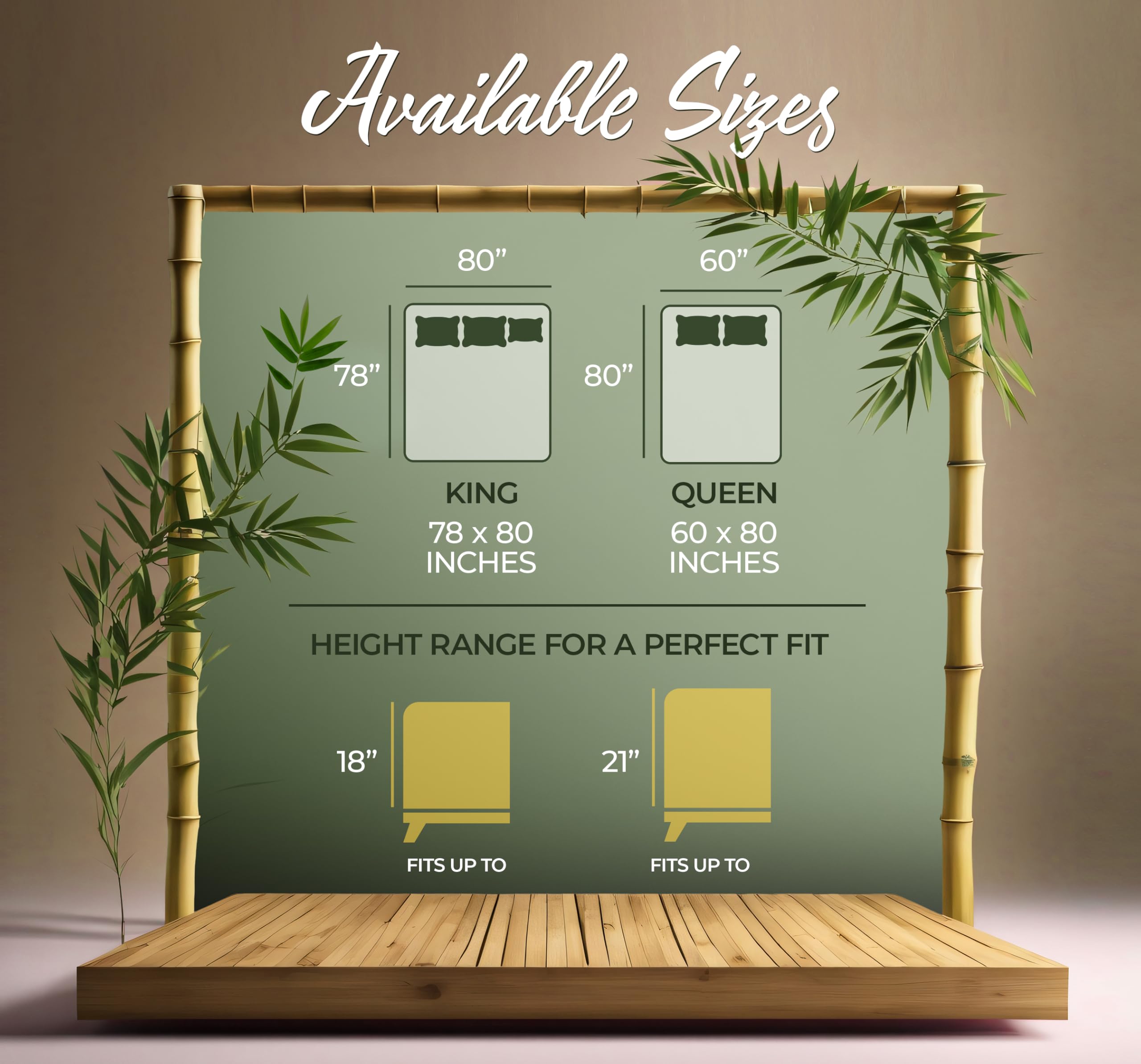 Beddora Bamboo Mattress Protector Queen – 100% Waterproof TPU, Cooling Breathable Viscose from Bamboo, Noiseless Fitted Style, Deep Pocket Fits 18–21"