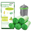 200Counts 2.6Gallon Compost Bags,10L composte bag kitchen,Organic bag,Sacs compost,Small green bin bag,Compostable Liner Bags for Compost Bin,Biodegradable bag for Food Scrap