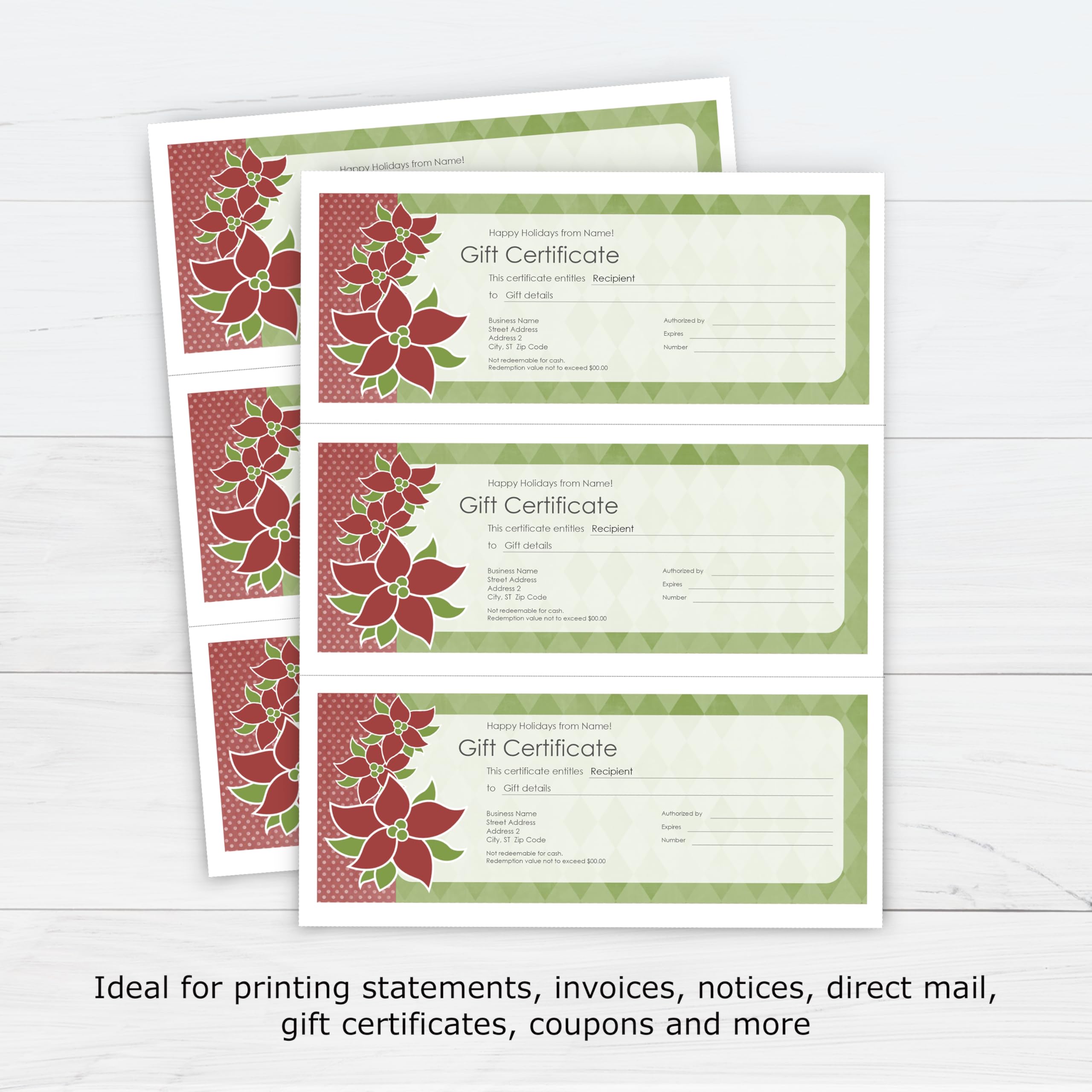 Printworks Professional Perforated Paper, 3.66 Inches, 7.33 Inches, 20lb, Letter Size (8.5 x 11), White, 500 Sheets (04120)