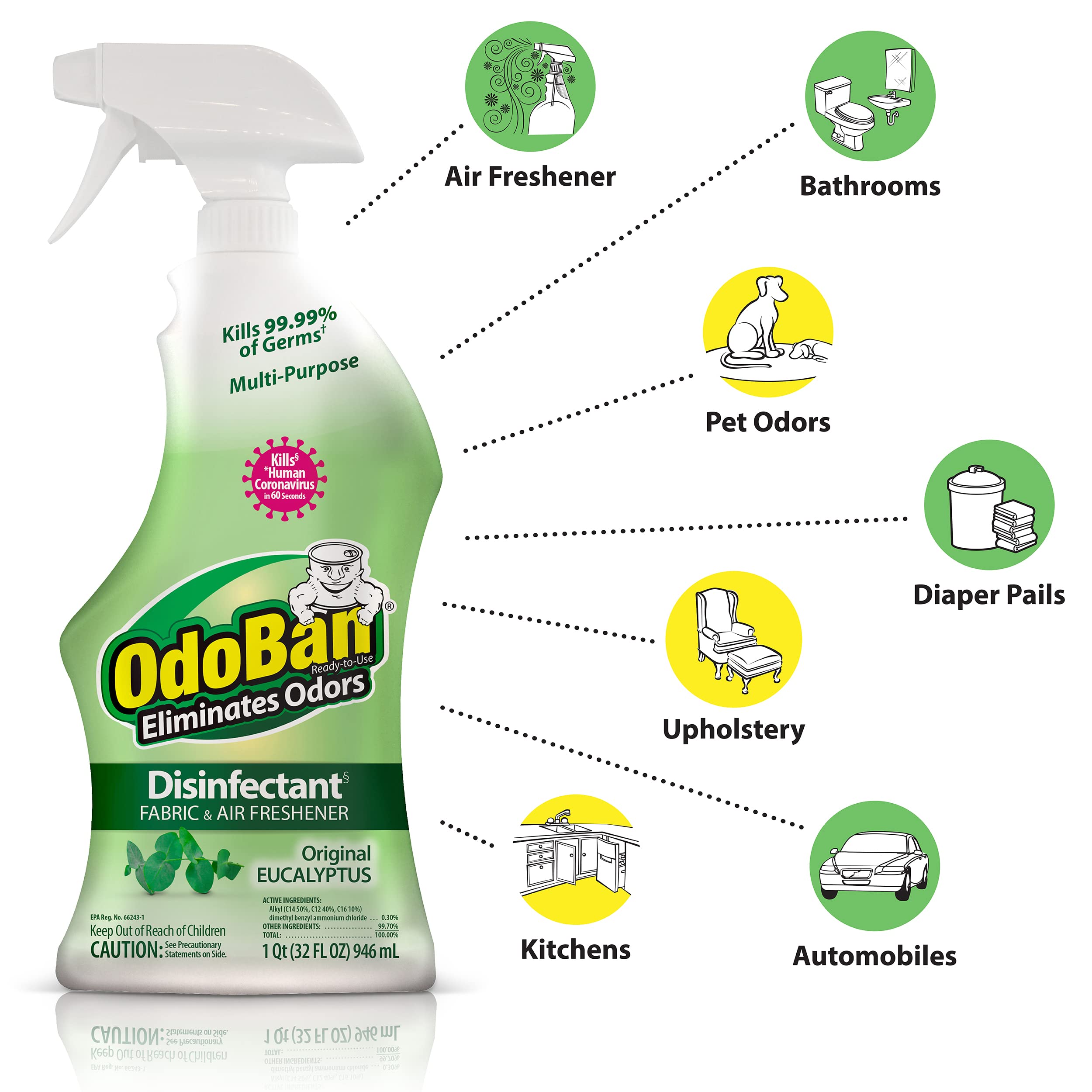 CLEAN CONTROL CORPORATION - Odoban 32OZEuca Cleaner