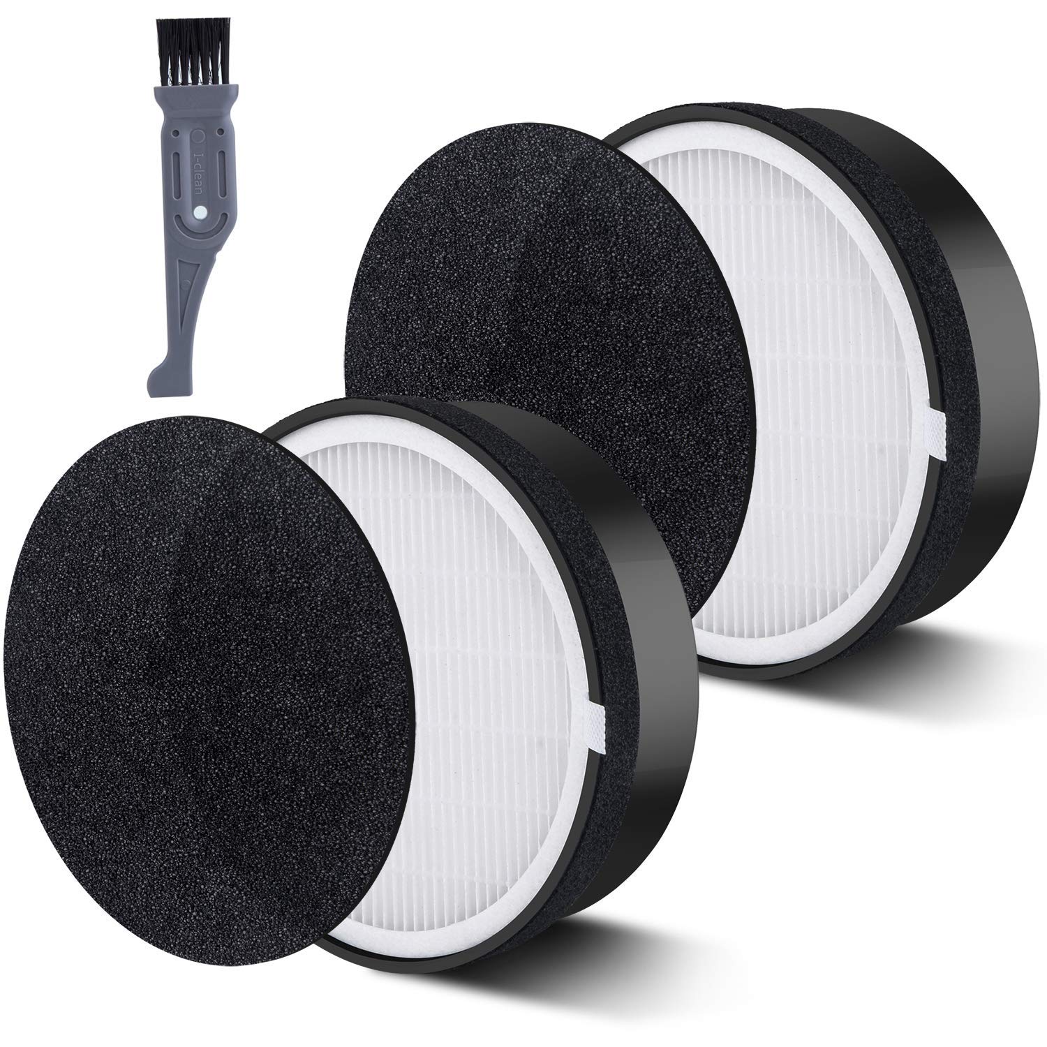 I clean LEVOIT LV-H132 Air Purifier Replacement Filters,Compatible with Levoit LV-H132, 2Packs Air Purifier HEPA and Activated Carbon Filters LV-H132-RF