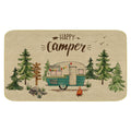 comfoyar Camper RV Door Mat, Happy Camper Floor Mats, Welcome Mat with Rubber Backing for Shoe Scraper, Non Slip, Easy to Clean Floor Mat Rug for Outside Camper Decor (17"x 30")