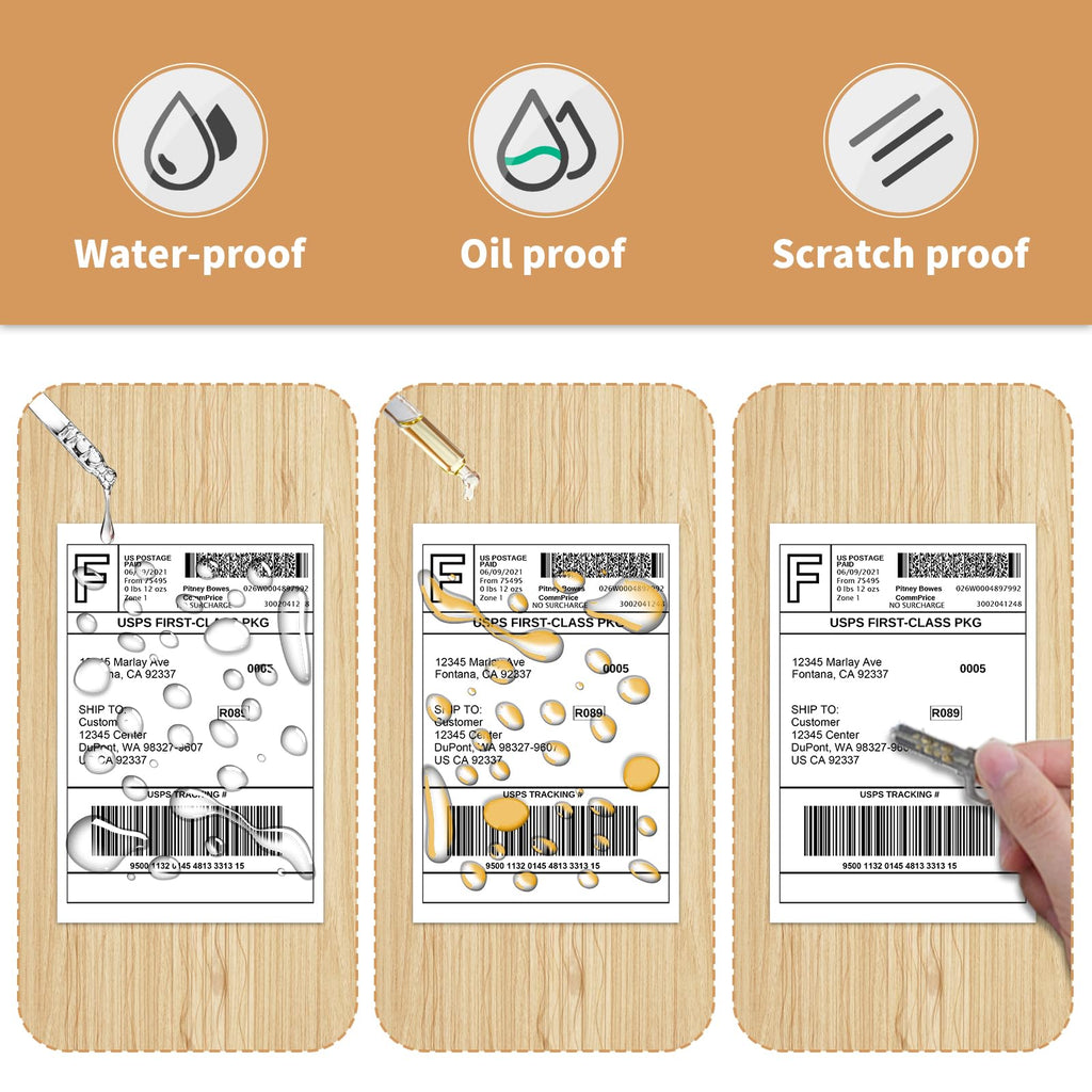 MBLABEL Thermal Direct Labels 1 Stack, 4"x6" Fanfold Thermal Labels, Thermal Shipping Labels Compatible with Zebra, MUNBYN and Rollo, Permanent Adhesive (1000 Labels)
