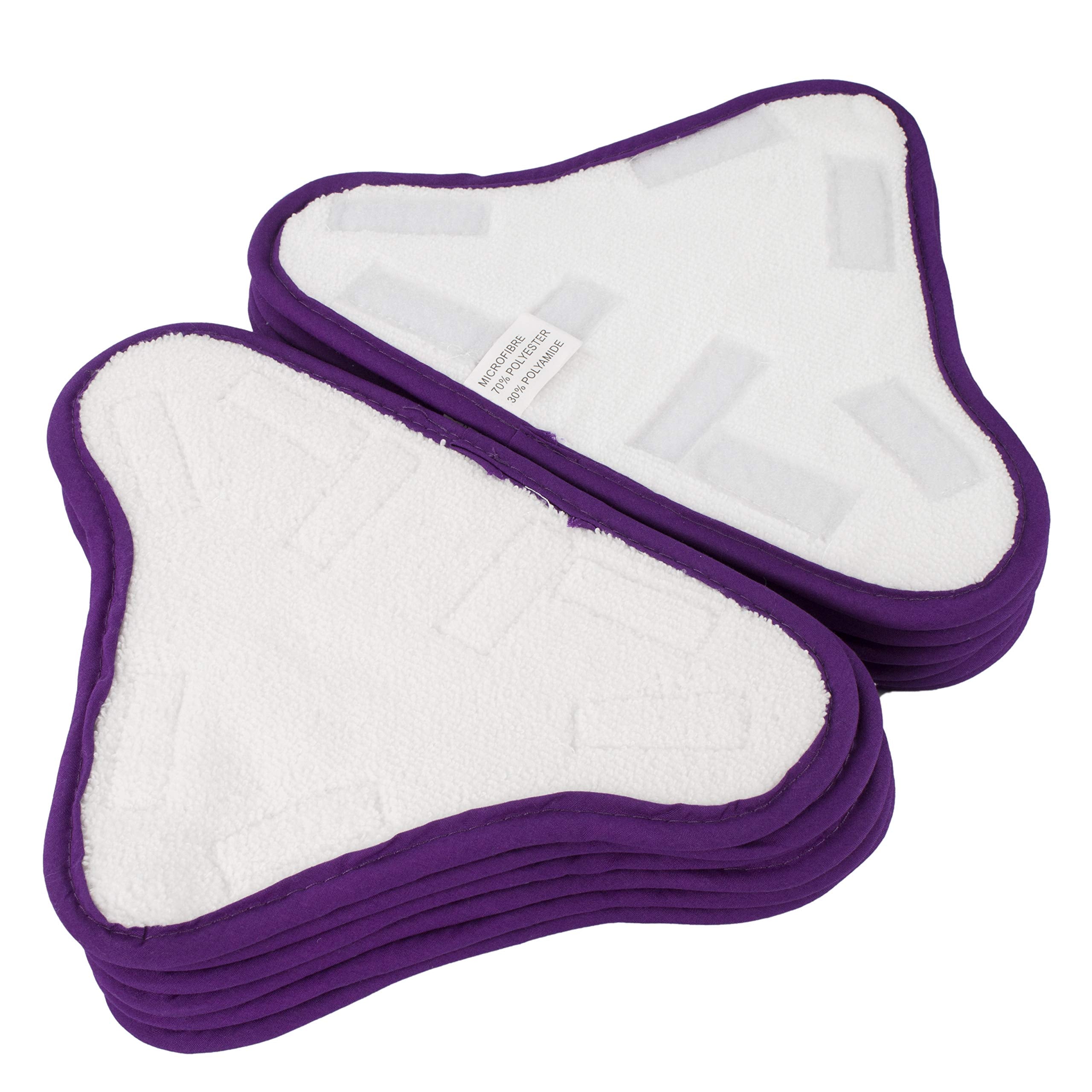 LTWHOME Washable Steam Mop Microfibre Pads Fits Steam Mop X5 Model (Pack of 6)